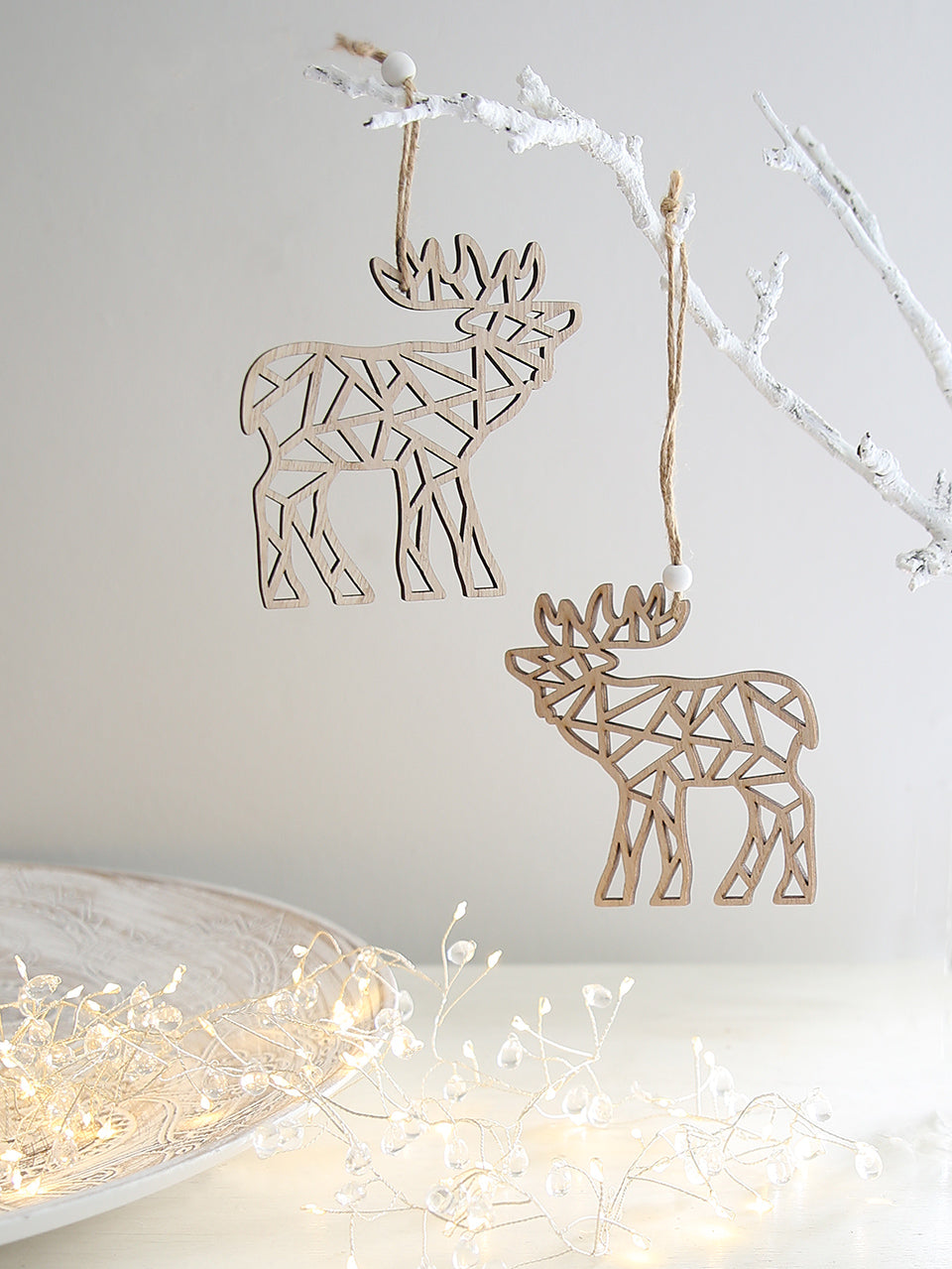 Juego de decoración colgante geométrica de ciervo